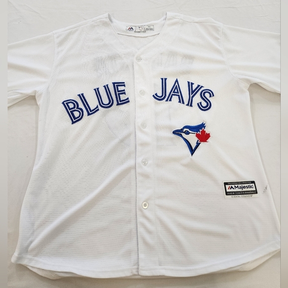 Majestic Blue Jays White Baseball Jersey, size Medium - Picture 9 of 14